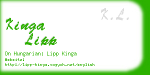 kinga lipp business card